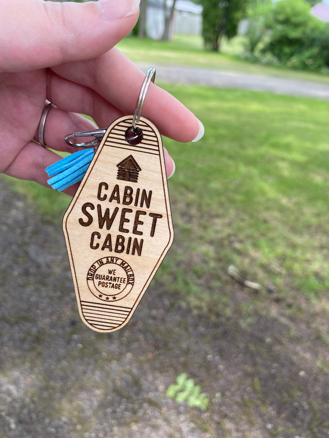 Keychain - Cabin Sweet Cabin - Motel Style