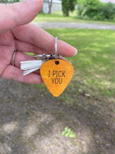 Load image into Gallery viewer, Keychain - Guitar Pic - I Pick You - ASSORTED COLORS - 1 Random Color Per Order
