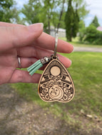 Keychain - Halloween Planchette - Natural - Ouija Board