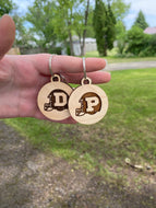 Keychain - Personalized Initial Football Engraved Helmet
