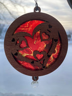 Hearts On Fire Suncatcher - Valentine's Day - H2