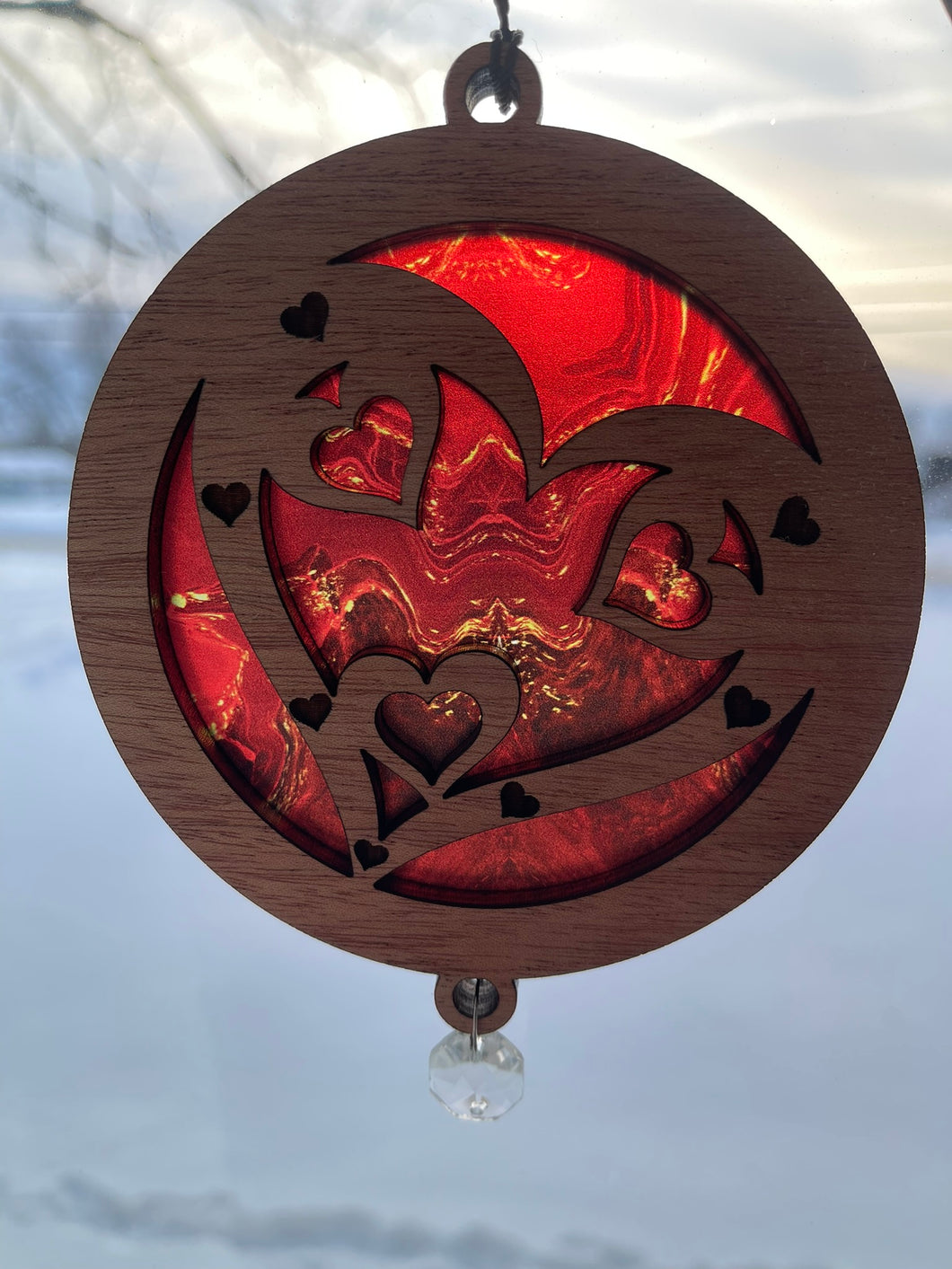 Hearts On Fire Suncatcher - Valentine's Day - H3