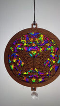Load and play video in Gallery viewer, Butterfly Suncatcher - Sapele Wood Acrylic B2
