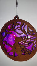Load and play video in Gallery viewer, Fairy Fairdust Suncatcher - Sapele Wood Acrylic F1
