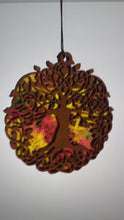 Load and play video in Gallery viewer, Tree of Life Suncatcher - Sapele Wood Acrylic T2
