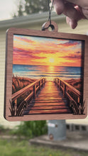 Load and play video in Gallery viewer, Lake Dock Sunrise Sunset Sun Catcher Suncatcher
