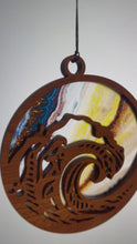Load and play video in Gallery viewer, Wave Lake Ocean Suncatcher - Sapele Wood Acrylic
