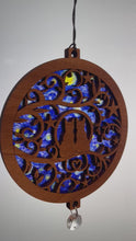 Load and play video in Gallery viewer, Cat Cats Tree Moonlight Suncatcher - Sapele Wood Acrylic C2
