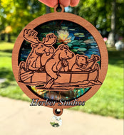 Moose Bear Beaver Canoe Sun Catcher Suncatcher