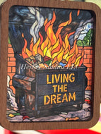 Dumpster Fire Living The Dream Sun Catcher Suncatcher