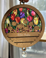 Spring Tulip Basket Sun Catcher Suncatcher