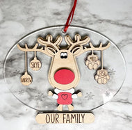 Personalized Reindeer Lg Ornament