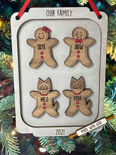 Load image into Gallery viewer, Christmas Gingerbread Cookie Ornament Personalized Inc Cat Dog Cookie Sheet Kitchen Bake Herber Studios
