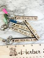What Fresh Hell Is This Keychain - Adult Keychain - Mature - Swear - Curse Keychain - NSFW - gift For Her Gift For Him Rave