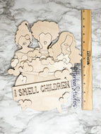 DIY Witch Cauldron Kettle Smell Children Halloween Sign Door Hanger Herber Studios