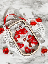 Load image into Gallery viewer, ORIGINAL Mason Jar Valentine&#39;s Day Personalized Ball Gingerbread Jar Shaker Ornament Snow Globe
