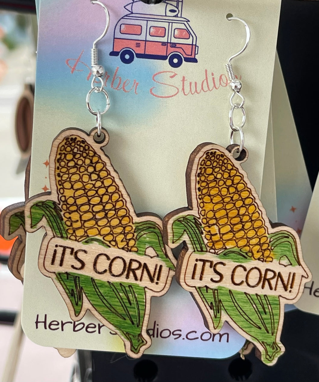 It's Corn! Drop Earrings Corn on Cob Tiktok Song
