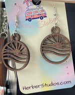 Lake Abstract Drop Dangle Earrings
