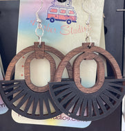 Wood Drop Earrings