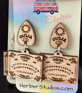 Halloween Ouija Board and Planchette Drop Earrings