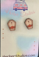 Halloween Coffin Stud Earrings