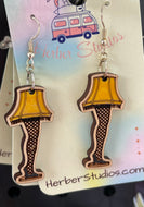 Christmas Story Leg Lamp Drop Earrings