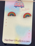 Rainbow Stud Earrings