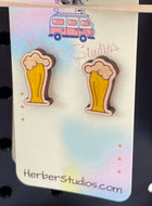 Draft Beer Drink Stud Earrings