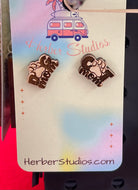 Dog AND Cat Mom Earrings - Engraved Stud