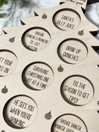 Christmas Tree Flight Tray Shots Alcohol Adult Gift For Her Him Friendsgiving Holiday Party Barware