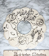 DIY Mardi Gras WOOD BLANKS Door Hanger Wreath, King Cake, Party Mask, Crawfish, Music, Wood, Sign Wall Hanging Herber Studios
