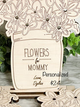 Load image into Gallery viewer, Mother&#39;s Day Flower Picking Vase Mason Jar - Personalized
