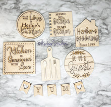 Load image into Gallery viewer, Kitchen Personalized Tier Tray DIY Kit - Kitchen Apartment Decoration - Tiered Tray Sign
