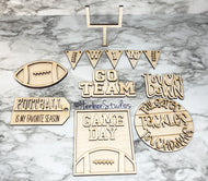 Football Tier Tray DIY Wood Kit - Kitchen Apartment Decoration - Man Cave Decor Sports Room