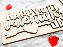 Load image into Gallery viewer, DIY ANTI - Valentine&#39;s Day Tier Tray Wood Kit - Holiday Kitchen Decor - Tiered Signs - Single AF Wood Craft Herber Studios
