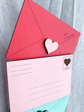 Load image into Gallery viewer, DIY Valentine&#39;s Day Door Hanger Envelope Love Letters Laser Engraved Wood Kit Paint Party Holiday Decor Herber Studios
