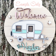 Personalized Camper Welcome Summer Sign WOOD BLANKS Kitsch Porch Sign DIY Paint Party Wine Party Vintage Retro