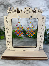 Load image into Gallery viewer, Rainbow Pride Bikini Acrylic Earrings - Two Piece - Dangle Jewelry - LGBTQ+ Funky - Retro - Vintage - Mid Century Mod - Herber Studios
