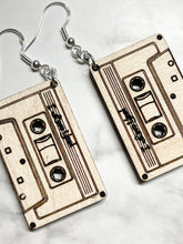 Load image into Gallery viewer, Cassette Tape Earrings - The 80s Are Calling - Music Radio Jewelry Mixed Tape
