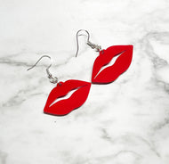 Red Lips Acrylic Earrings - Sexy Funky Chic Jewelry