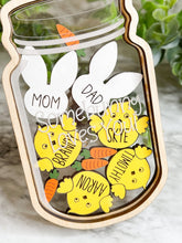 Load image into Gallery viewer, ORIGINAL Easter Personalized Mason Jar Easter Chick Shaker Easter Bunny Decoration Decor Easter Holiday Shaker Jar Herber Studios
