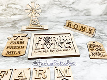 Load image into Gallery viewer, DIY Farm Home Windmill Wood Kit - Milk Dairy Nest Paint Party Kitchen Decor -  Tiered Tier Tray Signs
