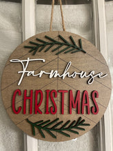 Load image into Gallery viewer, Farmhouse Christmas Sign with Ice Skates Herringbone
