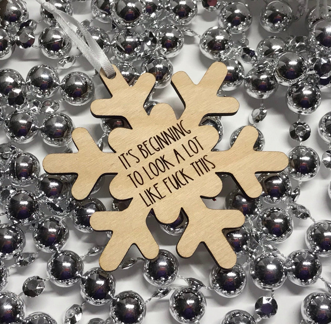Adult Ornament - F*ck This - Snowflake