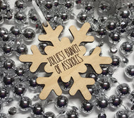 Christmas Vacation Adult Snowflake Ornament ~ Jolliest Bunch of A*sholes ~ Griswold