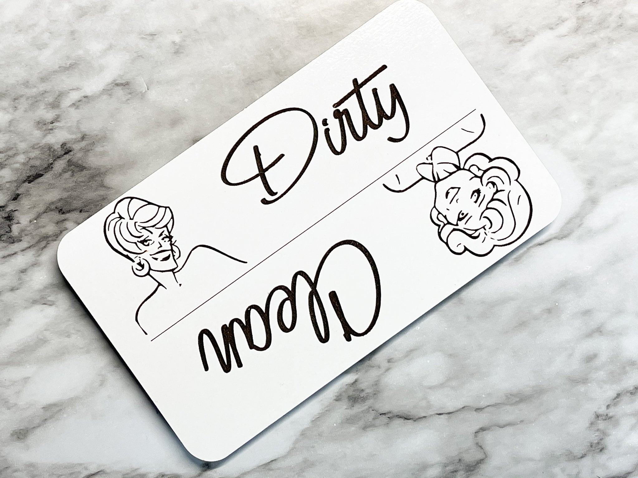 Dirty/Clean Dishwasher Magnet - Rose and Blanche - The Golden