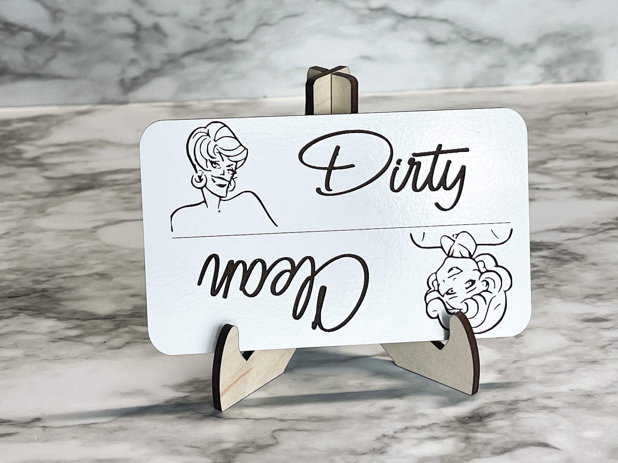 Dirty/Clean Dishwasher Magnet - Rose and Blanche - The Golden