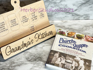 Personalized Cookbook Recipe iPad Kitchen Stand - Mom Grandma Christmas Gift Mother's Day Father's Dad Husband Wife Cook Gift Wedding Bride Cooking