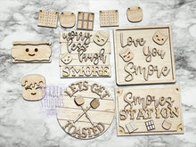 Load image into Gallery viewer, Smores Tier Tray DIY Wood Kit - S&#39;Mores - Kitchen Decor - Camper Camping Summer Tiered Signs
