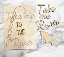 Load image into Gallery viewer, River Tier Tray DIY Wood Kit - Float Fishing - Kitchen Decor -  Boat Canoe River Life Tiered Signs - Wood Craft
